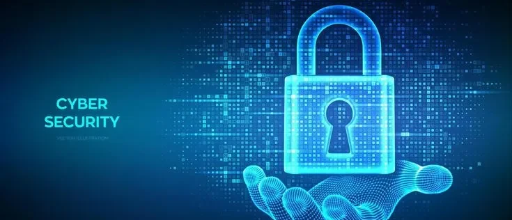 Lock_-Cyber-security.-Padlock-with-keyhole-icon-made-with-binary-code-in-wireframe-hand